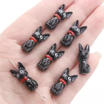 Сплав Джиджи Кот Аксессуары Шармы Подвеска Для Изготовления Ювелирных Изделий DIY Серьги Ожерелье Браслет чёрный