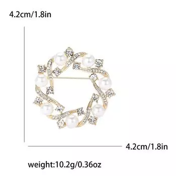 Сплав горный хрусталь жемчужный венок брошь нежный универсальный женский костюм кардиган корсаж украшение булавка