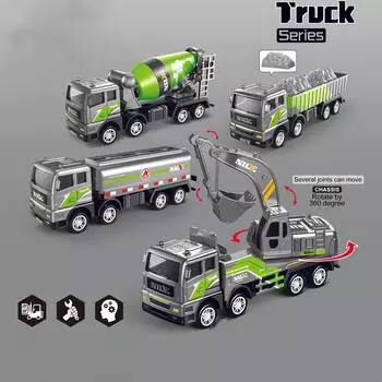 Сплав Инженерная Машина Игрушечная Машина Мальчик Детский Экскаватор Mixer Truck