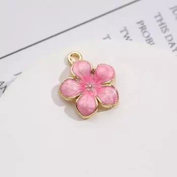 Сплав Капающая Сакура Пятилепестковая DIY Ювелирные Аксессуары, Маленькая Подвеска для Ожерелья, Аксессуары для Волос, Материал для Браслета розовый