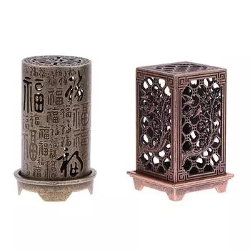 Сплав курильница держатель благовоний квадратный цилиндр вертикальная курильница для ароматерапии в помещении украшение для дома китайские курильницы для благовоний A
