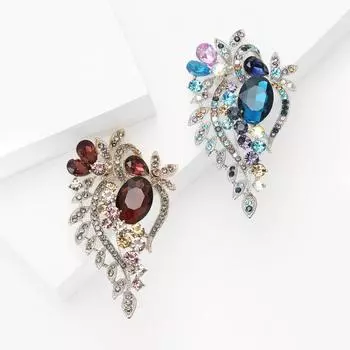 Сплав Маленькая стеклянная брошь Модный женский костюм платье грудь аксессуары булавка