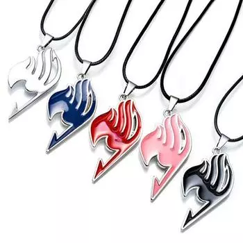 Сплав Сказочный хвост аниме фигурку косплей мультфильм 5 цветов Fairy Tail гильдия логотип кулон ожерелье красный