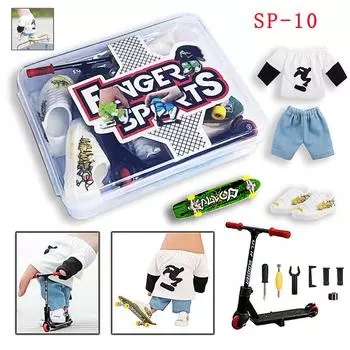 Сплав Скутер Хип-Хоп Костюм Мини-Пальцы Брюки Палец Топ Палец Обувь Палец Скейтборд