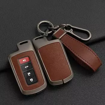 Сплав + ТПУ автомобильный держатель в виде ракушки чехол для ключей для Toyota Yaris Hybrid Auris RAV4 Camry 55 2012-2018 чехол для ключей брелок