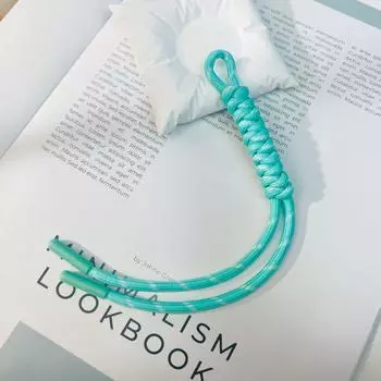 Сплетенная вручную цветная сумка, подвесной шнур для мобильного телефона, модный шнурок ручной работы, плетеная веревка, брелок с бриллиантовым узлом тиффани синий