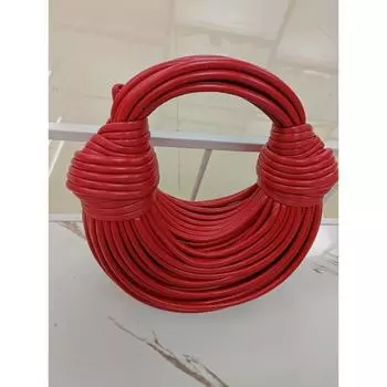 Сплетенная вручную лапша с длинными плечевыми ремнями, сумка, упакованная вручную, легкая и маленькая 28*6*20