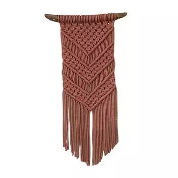 Сплетенная вручную веревочная подвесная сумка для материалов Дизайн в скандинавском стиле Сплетенный вручную набор для декора Праздничный декор Материалы для рукоделия 25cm