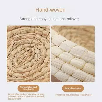 Сплетенное из травы гнездо для голубей Гнездо для почтовых голубей Гнездо для вылупления и размножения Гнездо из кукурузной шелухи, устойчивое к опрокидыванию, принадлежности для домашних животных