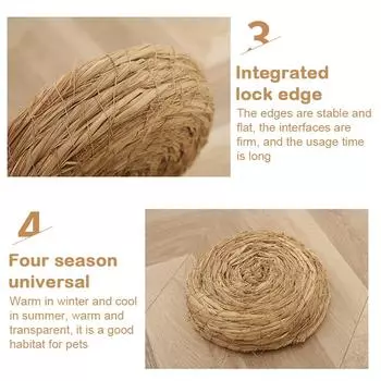 Сплетенное вручную гнездо из тигровой шкуры и пиона, гнездо для кур рутина, теплое гнездо для откладывания яиц, гнездо для разведения птиц, плетеное из травы