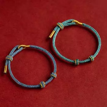 Сплетенные вручную регулируемые по размеру браслеты из красной нити для взрослых и детей, винтажные браслеты на удачу из веревки, подарок серый