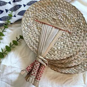 Сплетенные вручную веера из натурального рогоза, отпугивающие комаров, ручные вентиляторы в китайском стиле, охлаждающие принадлежности, летний ручной соломенный вентилятор