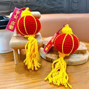 Сплетенный вручную брелок-фонарь-колокольчик, бирка-подвеска, удача, украшение для брелка ручной работы, Новый год, свадьба, день рождения