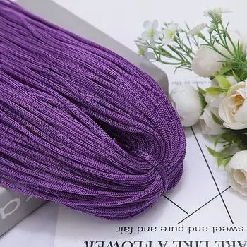 Сплетенный вручную нейлоновый шнур, полая линия, нитки для рукоделия, текстурированная веревка для макраме своими руками темно-фиолетового