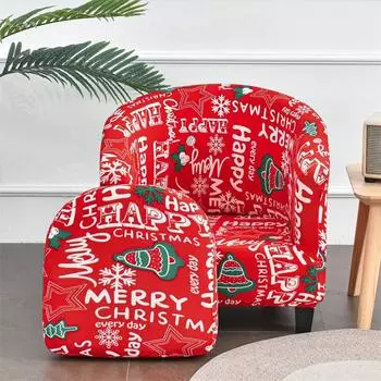 Сплит Стиль Рождественский клубный чехол на стул эластичное кресло чехол для дивана спандекс чехлы для дивана для гостиной домашний рождественский декор