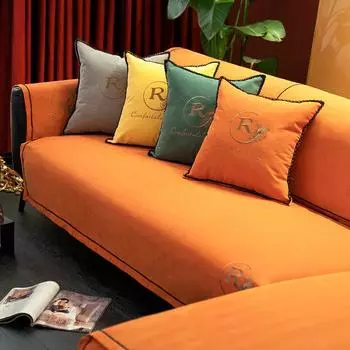 Сплошная цветная диванная подушка, легкая роскошная противоскользящая подушка, комплексный заказ на заказ, высококачественная натуральная кожа, чехол из цельного дерева 70*70