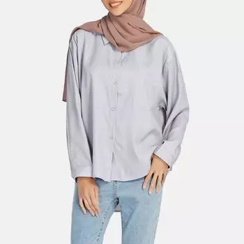 Сплошная цветная солнцезащитная шифоновая рубашка, женская тонкая летняя осенняя свободная блузка с длинными рукавами, топ S