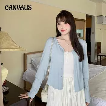 Сплошная цветная солнечная рубашка с v-образным вырезом, женская летняя вязаная куртка-кардиган большого размера с кондиционером XL фиолетовый