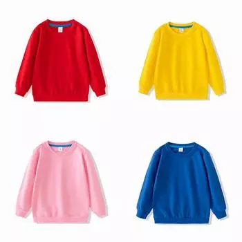 Сплошная повседневная толстовка с капюшоном для мальчиков и девочек, весенне-осенняя детская толстовка с длинными рукавами 90cm белый