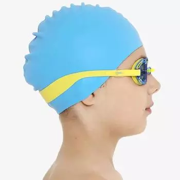 Сплошная шапочка для плавания для взрослых, эластичная силиконовая шапочка для плавания, оборудование для плавания для мужчин и женщин, аксессуары для бассейна L 20x23cm чёрный