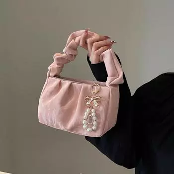 Сплошная женская сумка на плечо, сложенная с бантом сумка через плечо для женской сумки чёрный