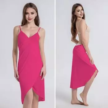 Сплошное цветное платье-комбинация на бретелях-спагетти без рукавов и с открытой спиной для отдыха, облегающее платье миди с нерегулярным подолом XL светло-зеленый