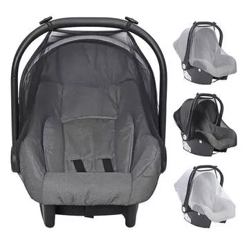 Сплошное детское автокресло, противомоскитная сетка, отличная 3 цвета, сохраняет прохладу, защита тела младенца чёрный