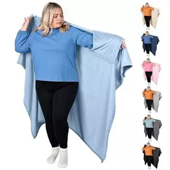 Сплошное ультратолстое износостойкое невыцветающее теплое и уютное спальное одеяло, которое можно стирать в машине светло-синий