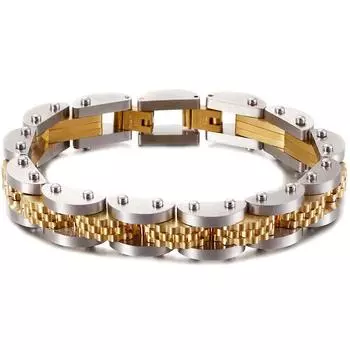 Сплошной черный мужской браслет из нержавеющей стали 11 мм, ремешок для часов, мужские браслеты, металлические браслеты для мужчин, браслет, ручные ювелирные изделия, аксессуары 20CM серебряный