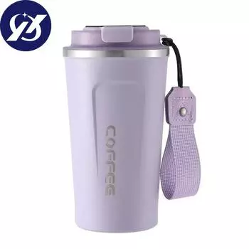 Сплошной цвет 304 изолированная кружка из нержавеющей стали Кофейная кружка 510ml белый