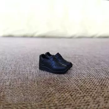 Сплошной цвет, 30 см, кукольные кроссовки, мини-кукольная повседневная обувь из ПВХ, 2 см, подходит для длины стопы 2 см heighten black