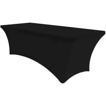 Сплошной цвет, эластичная скатерть, скатерть, дорожка для стола, веселая скатерть, украшения для праздничного стола One Size чёрный