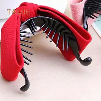 Сплошной цвет, большой бант, коготь для волос, заколка-банан, держатель для хвоста, заколки, аксессуары сапфир синий