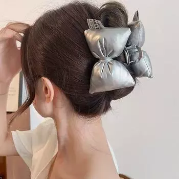 Сплошной цвет, большой бант, зажим для волос, винтажная большая застежка для волос, заколки для волос, головные уборы для женщин и девочек, аксессуары для волос