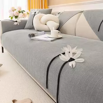 Сплошной цвет, чехол для дивана, полотенце, ткань синель, универсальная подушка для гостиной, нескользящая подушка для дивана, подлокотник, чехол на спинку 70x70cm 1pcs