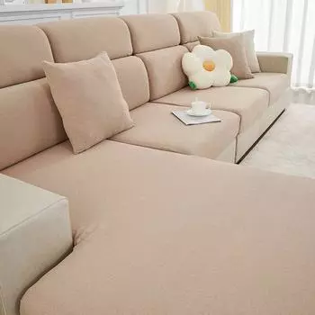 Сплошной цвет, чехол для подушки на сиденье дивана, регулируемый чехол для дивана, чехол для дивана, защита для мебели для гостиной, домашних животных, детский домашний декор 1PC Pillow Cover