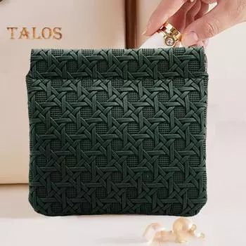 Сплошной цвет Кошелек для монет на молнии Сумка для хранения денег Портативный кошелек из искусственной кожи Держатель для кредитных карт для ID-карты Губная помада Ювелирные изделия Наушники Данные чёрный