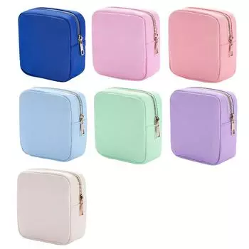 Сплошной цвет косметической сумки для хранения, универсальный кошелек для монет для женщин, праздничные подарки светло-розовый