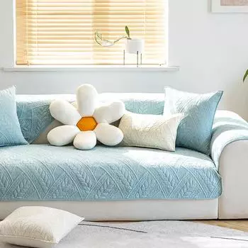 Сплошной цвет, летняя диванная подушка в стиле ваби-саби, четыре сезона, хлопковая подушка для сиденья, чехол для дивана, спинка, полотенце, чистое 70*70