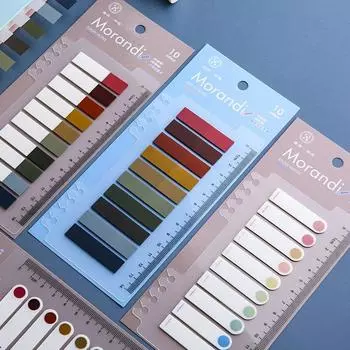 Сплошной цвет липкие этикетки для заметок с индексом для книг, маркер для страниц, бумажная закладка, разрываемые водонепроницаемые стационарные наклейки