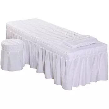 Сплошной цвет, массажный стол, юбка, наволочка, чехол для стула, красота, кровать для лица, комплект постельного белья белый