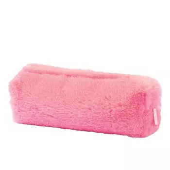 Сплошной цвет Мягкий бархат Ручка Сумка-карандаш на молнии Школьные канцелярские принадлежности Чехол для хранения One Size вино красного