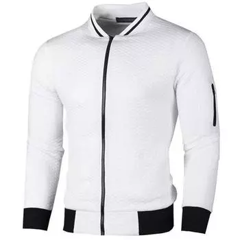 Сплошной цвет мужские бейсбольные пальто на молнии осенняя мужская повседневная куртка большого размера кардиган S светло-серый