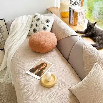 Сплошной цвет, подушка для дивана для гостиной, мытый хлопковый чехол для дивана, обивка, нескользящий чехол для подушки сиденья, ткань 70*70cm