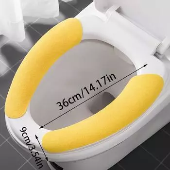 Сплошной цвет Подушка для сиденья Крышка для унитаза Липкая подушка для сиденья Моющийся чехол для унитаза синий