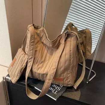 Сплошной цвет, повседневная тканевая сумка, женская сумка через плечо, сумка через плечо чёрный