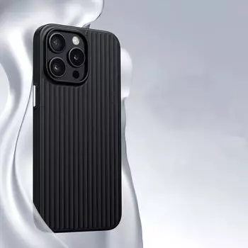 Сплошной цвет, противоударный гибридный чехол для Magsafe, магнитный чехол для Iphone 15, 14, 13, 12 Pro Max, гофрированный жесткий чехол для ПК с металлическими кнопками, чехол для телефона iPhone 15 серый