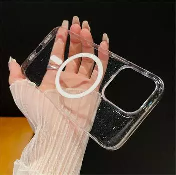 Сплошной цвет прозрачный магнитный чехол для телефона для iPhone 15 Pro Max 11 12 13 14 15 Pro Max Роскошный жесткий чехол для ПК с беспроводной зарядкой For iPhone 11