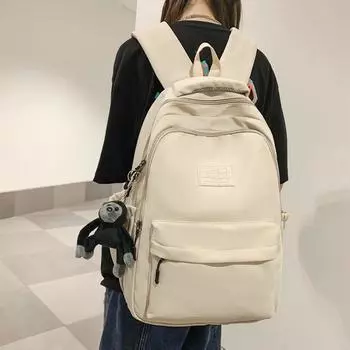 Сплошной цвет рюкзак унисекс младших школьников старшей школы школьный рюкзак пара кампус путешествия рюкзак