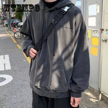 Сплошной цвет с капюшоном плюс бархатный свитер 2021 весна и осень новое мужское свободное пальто с капюшоном XXL